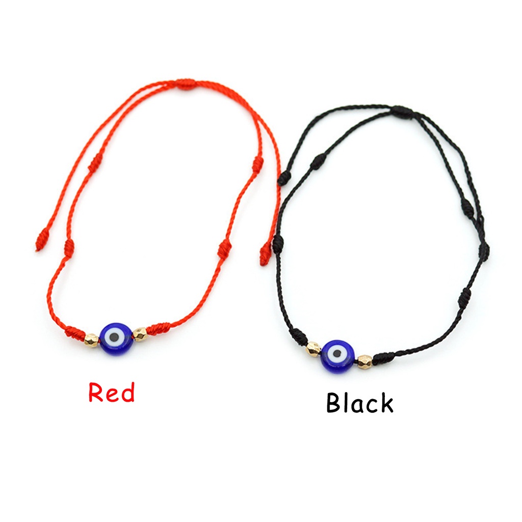 Vòng Đeo Tay May Mắn Màu Đỏ / Đen Hình Mắt Quỷ Thời Trang Dành Cho Nữ
