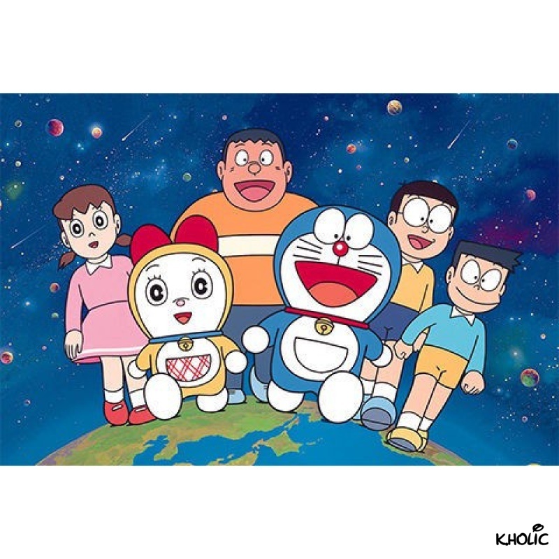 Doraemon, trò chơi ghép hình bằng gỗ, trò chơi ghép hình 300/520/1000 miếng, đồ chơi anime