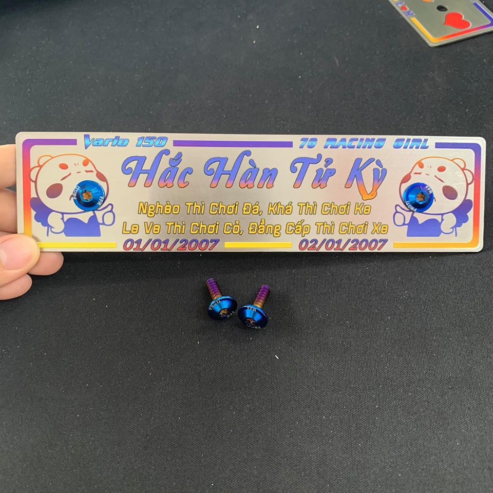 Bảng tên xe máy SH06 - Bảng tên inox Thiết kế theo yêu cầu