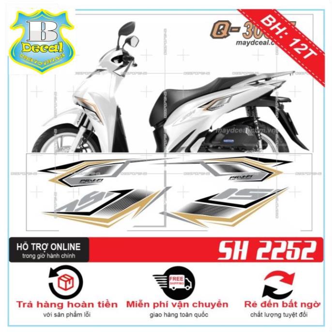 ( Quí khách vui lòng mang ra tiệm cho thợ dán ) Tem SH 2020 DÁN XE TRẮNG [Bi Decal]