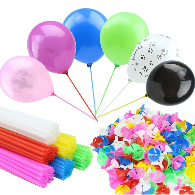 Set 10 cây đỡ bong bóng nhiều màu trang trí tiệc cưới