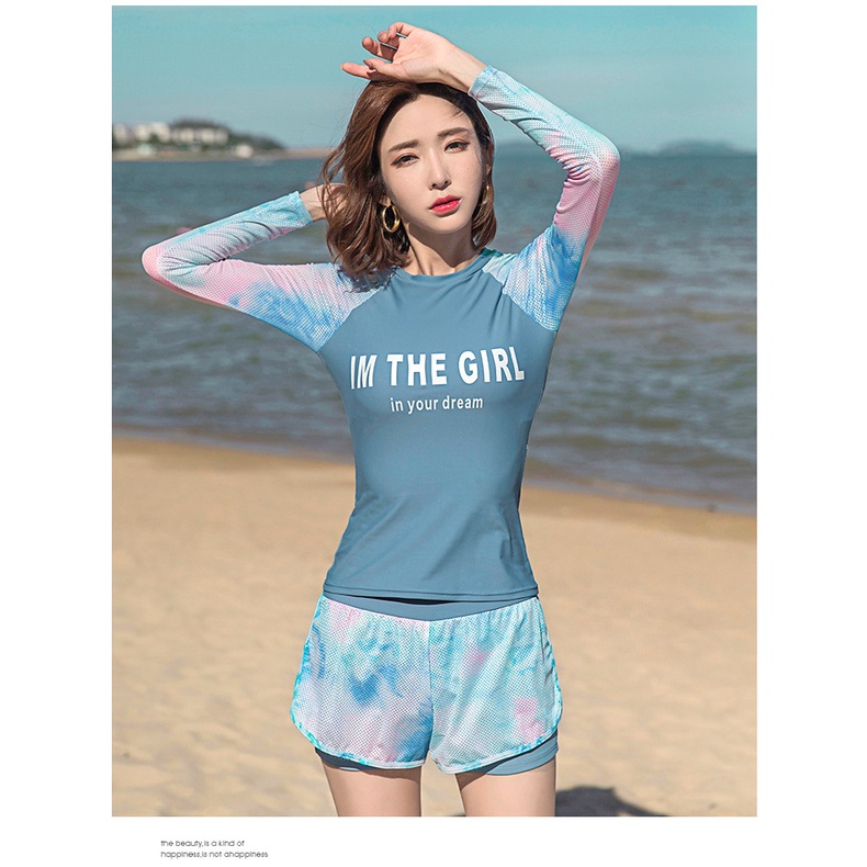 Đồ bơi nữ kín đáo tay dài chống nắng 2 mảnh IM THE GIRL 12109