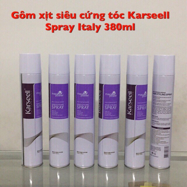 GÔM XỊT TÓC GIỮ NẾP CỨNG KARSEELL MACA ESSENCE HAIR STYLING SPRAY 380ML- CHAI