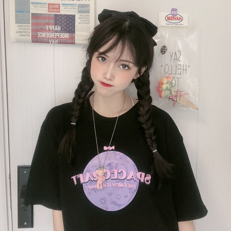 Áo thun unisex tay lỡ form rộng 2021, Áo phông nữ đẹp màu trắng, đen chất cotton xịn thời trang Quảng Châu Order | BigBuy360 - bigbuy360.vn