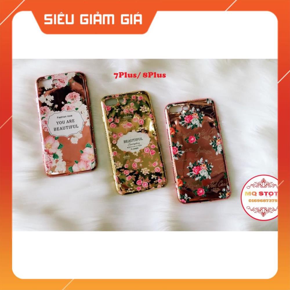 [FREE] [ giảm 10k đơn 20k] [Freeship] IPHONE 6/6+/7+/8+ỐP HOA GƯƠNG VIỀN ĐÍNH ĐÁ SIÊU SANG -đẹp