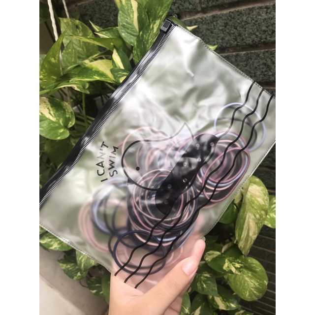 Set 100 dây buộc tóc hàn quốc NHIỀU MÀU KÈM TÚI ZIP P0089