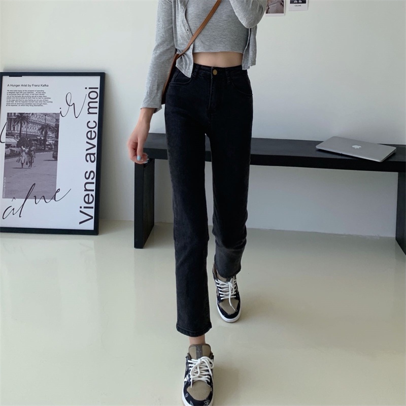 [SẴN] Quần jeans  lưng cao Ulzzang Quảng Châu QDJ63