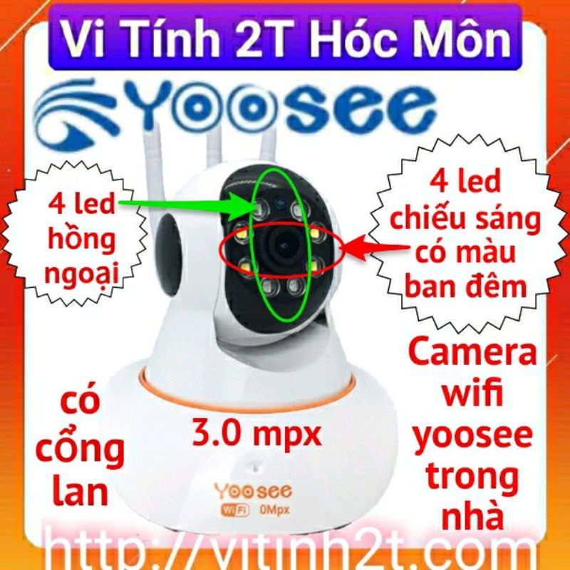 Camera Yoosee Ban đêm có màu camera 3 râu 1080 FULL HD