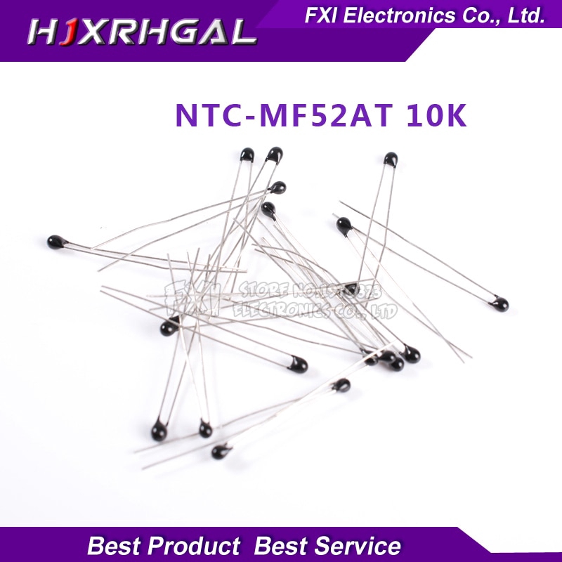 100 chiếc 10K OHM MF52AT 3950 Điện trở nhiệt -MF52AT 10K + / -1% Điện trở nhiệt