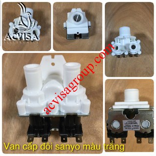 Van cấp nước đôi máy giặt sanyo: màu trắng; ghi; đời mới