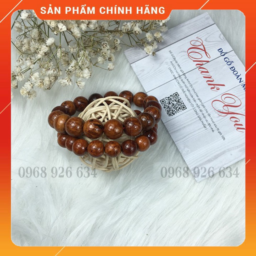 Vòng tay phong thủy huyết long nuFREESHIPVòng đeo tay phong thủy gỗ huyết long nu