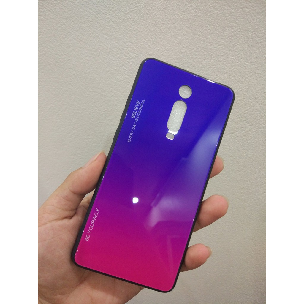 Ốp lưng mặt kính cầu vồng cho Redmi K40 / K40 pro / K20 / K20 Pro