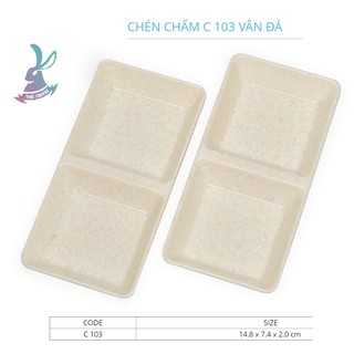Chén Bát Dĩa Nước Chấm Các Loại Nhựa Melamine Cao Cấp Màu Vân Đá Trắng FATACO