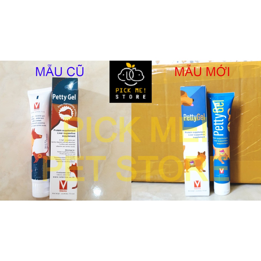[ CHÍNH HÃNG ] PETTY GEL 85g - Hỗ Trợ Gan, Tăng Đề Kháng, Bổ Sung Dinh Dưỡng cho CHÓ MÈO