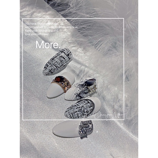 Set gel xi măng 2 màu trắng đen Ouboli