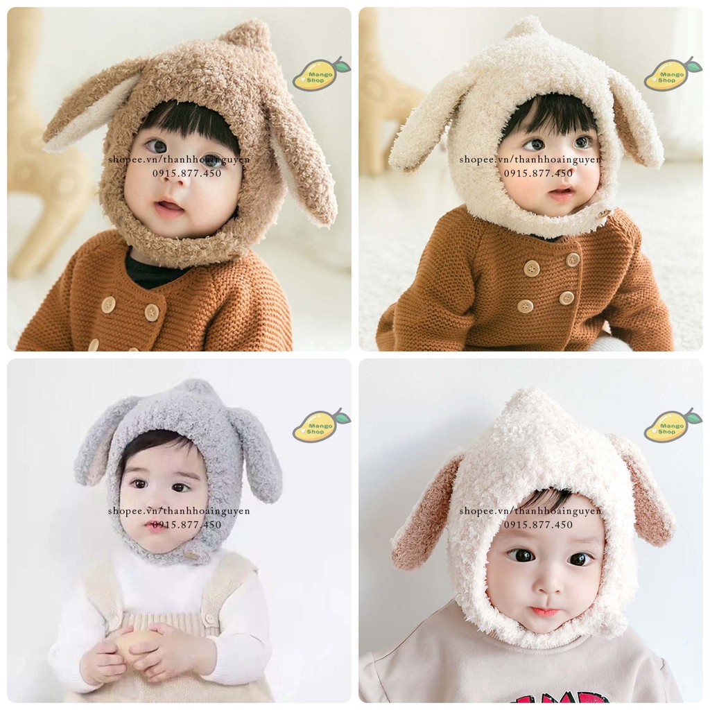 [VIDEO THẬT ] Mũ trẻ em mùa đông lót lông sừng hươu cute ( Mũ kèm khăn lót lông ấm tai gấu thỏ cho bé )