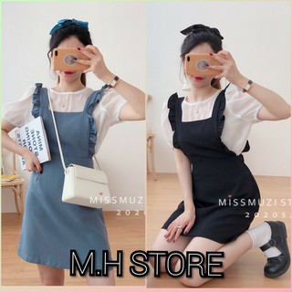 Set yếm dây bèo mix áo tơ organza