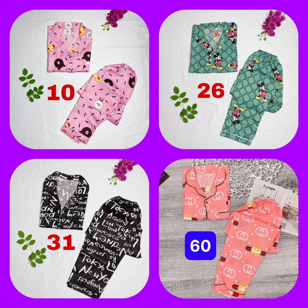 [Link 2] Mẫu mới về đồ bộ pijama ngủ mặc nhà thái lan chất kate thái loại 1