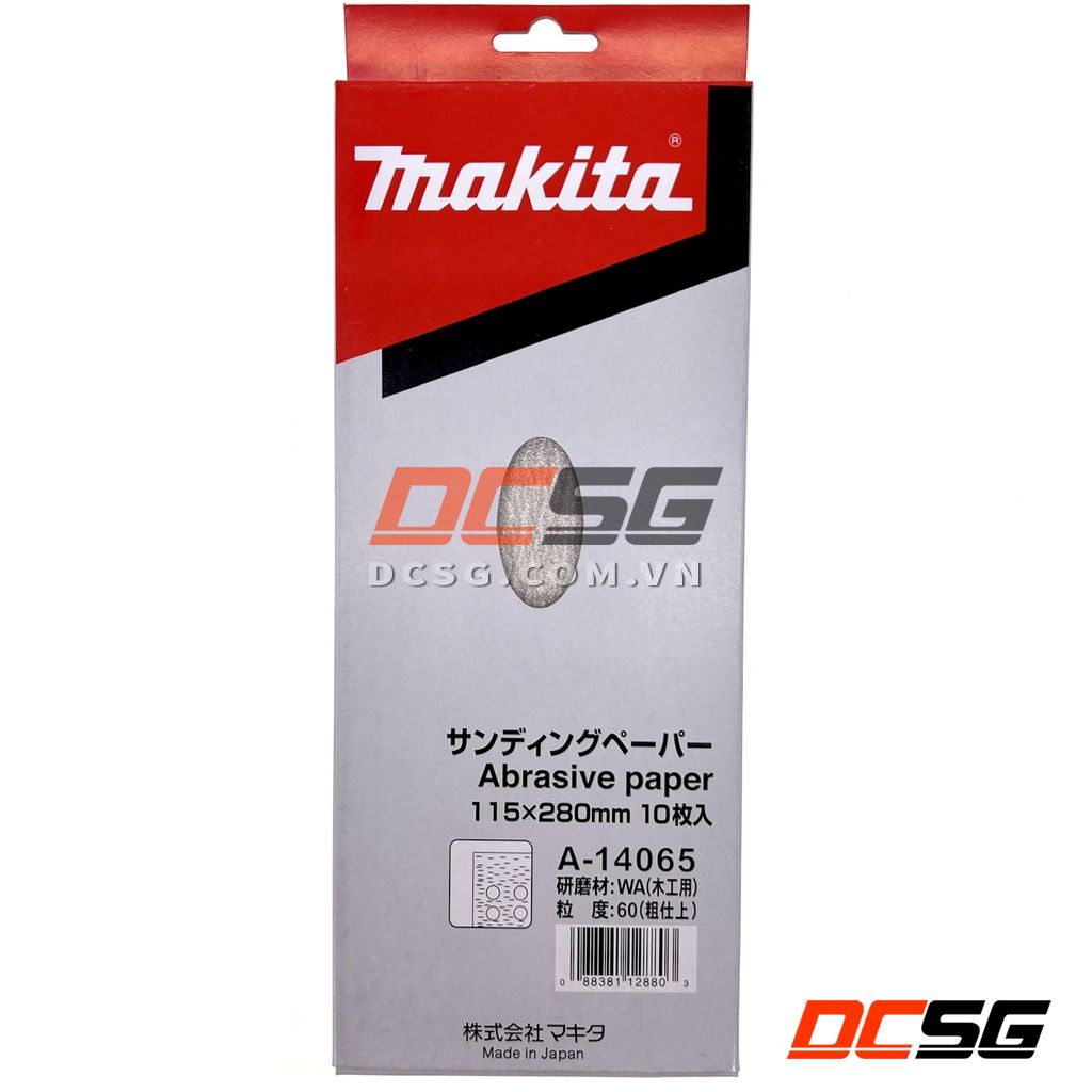 Giấy chà nhám cho gỗ 115x280mm WA60 Makita A-14065 (10 tờ/ bộ) | DCSG