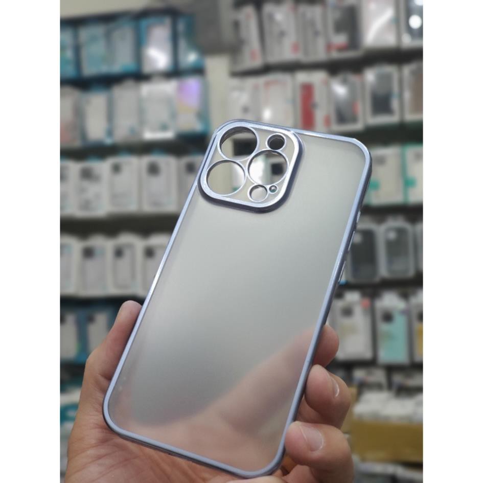 Ốp lưng Sulada nhám dẻo viền xi màu iPhone 13 Mini, 13, 13 Pro, 13 Pro Max chống Vân tay bảo vệ camera xanh Serria