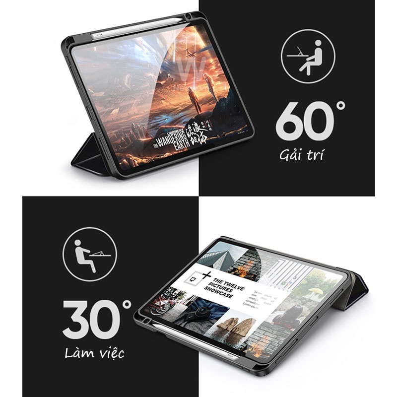 Ốp lưng Dux Ducis iPad Pro 12.9 inch  Kiểu bao da, Chống cong iPad, Nắp nam châm