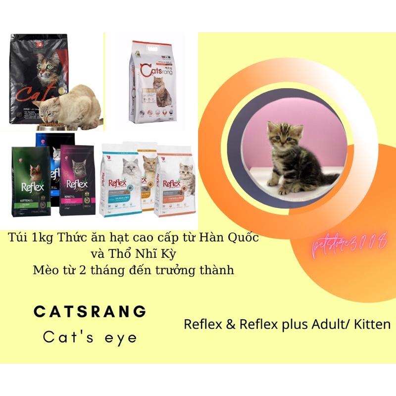 Thức ăn hạt khô cho mèo cao cấp Hàn Quốc Catsrang / Hạt Cat’s eye/Reflex