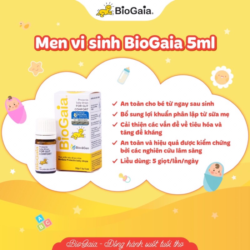 (Sỉ và lẻ) Men vi sinh Biogaia 5ml Thụy Điển(hàng công ty chính hãng)đầy đủ tem phụ..