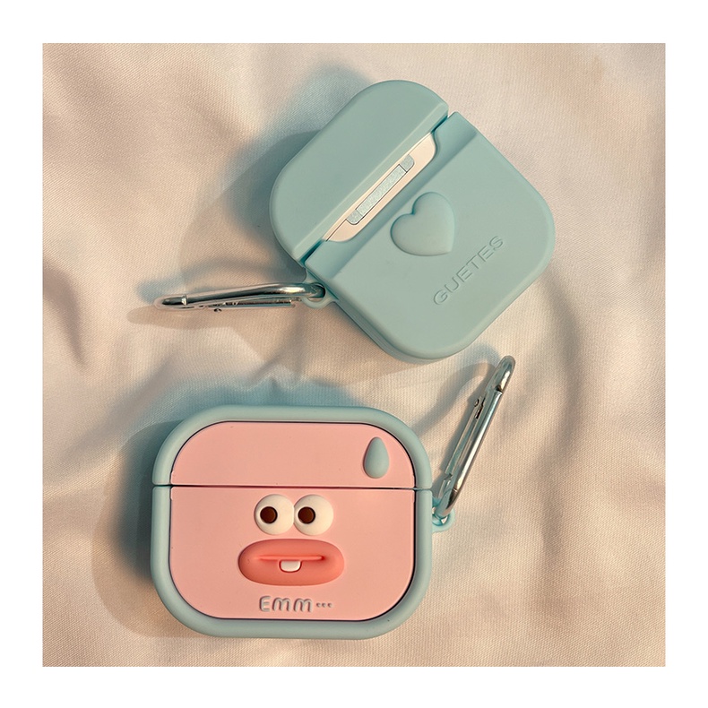 Vỏ Bảo Vệ Hộp Sạc Tai Nghe AirPods3 Gen AirPods3 2021 3 Hình Xúc Xích Màu Xanh Dương Xinh Xắn Ốp