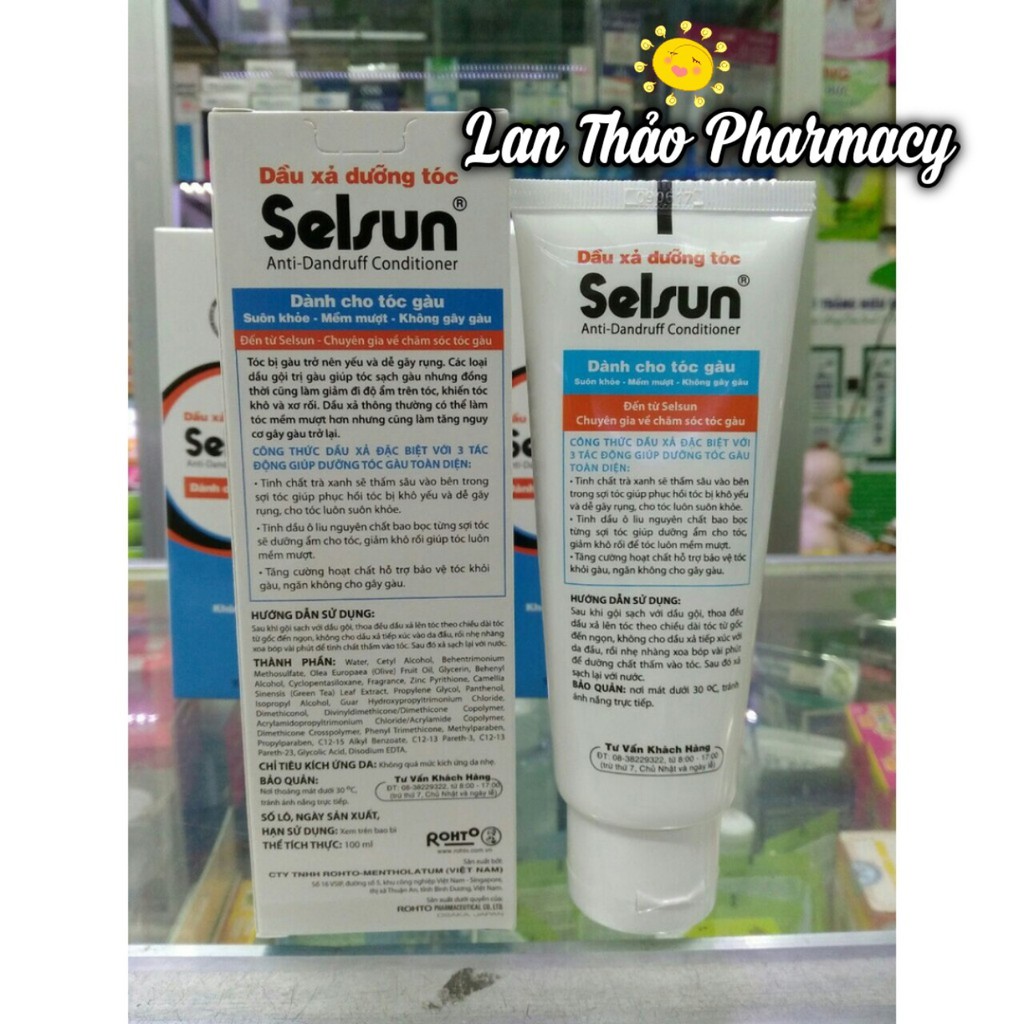 DẦU XẢ SELSUN 100ML CHÍNH HÃNG CHO DA ĐẦU SẠCH GÀU TÓC SUÔN MƯỢT HIỆU QUẢ