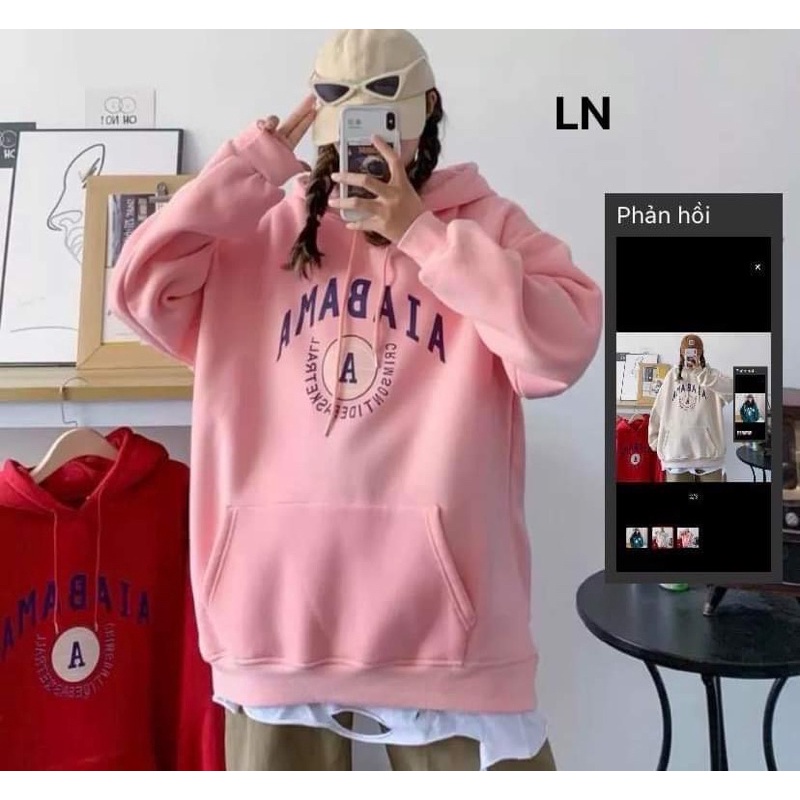 Áo hoodie nỉ cotton ALAPAMA LN12