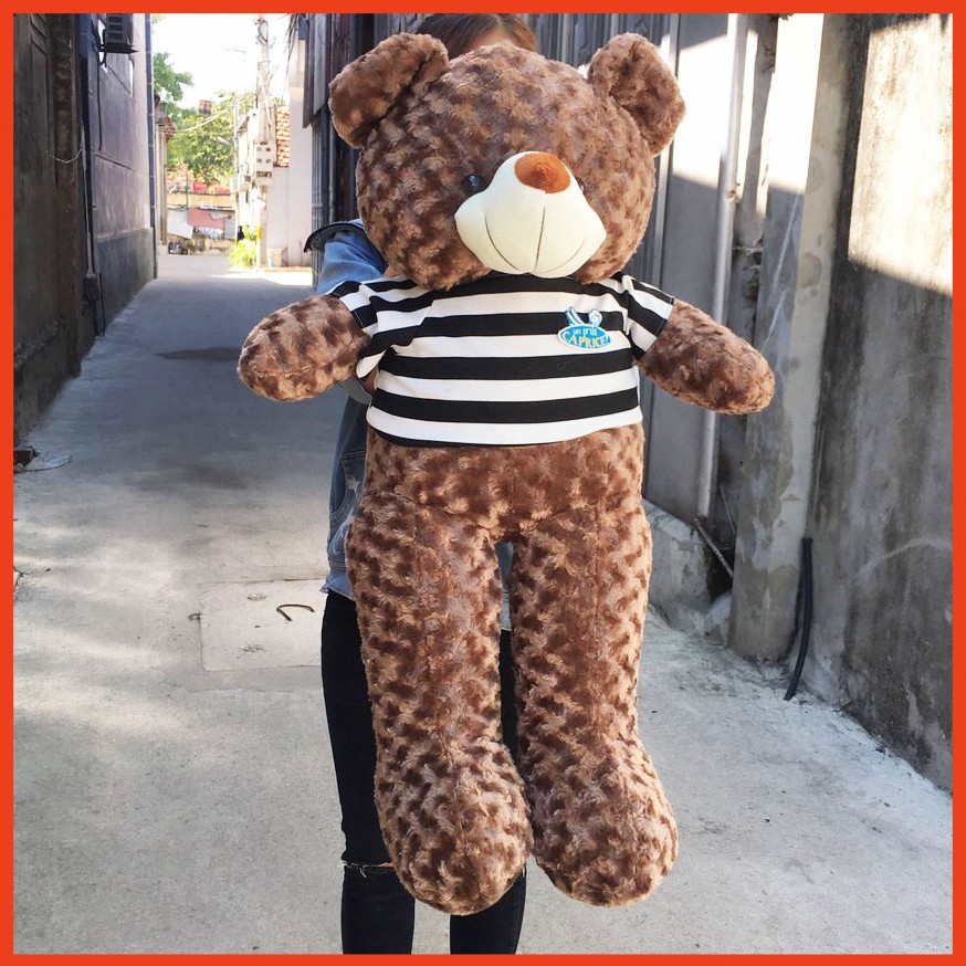 Gấu bông Teddy Cao Cấp khổ vải 1m Cao 80cm Màu Xám Khói