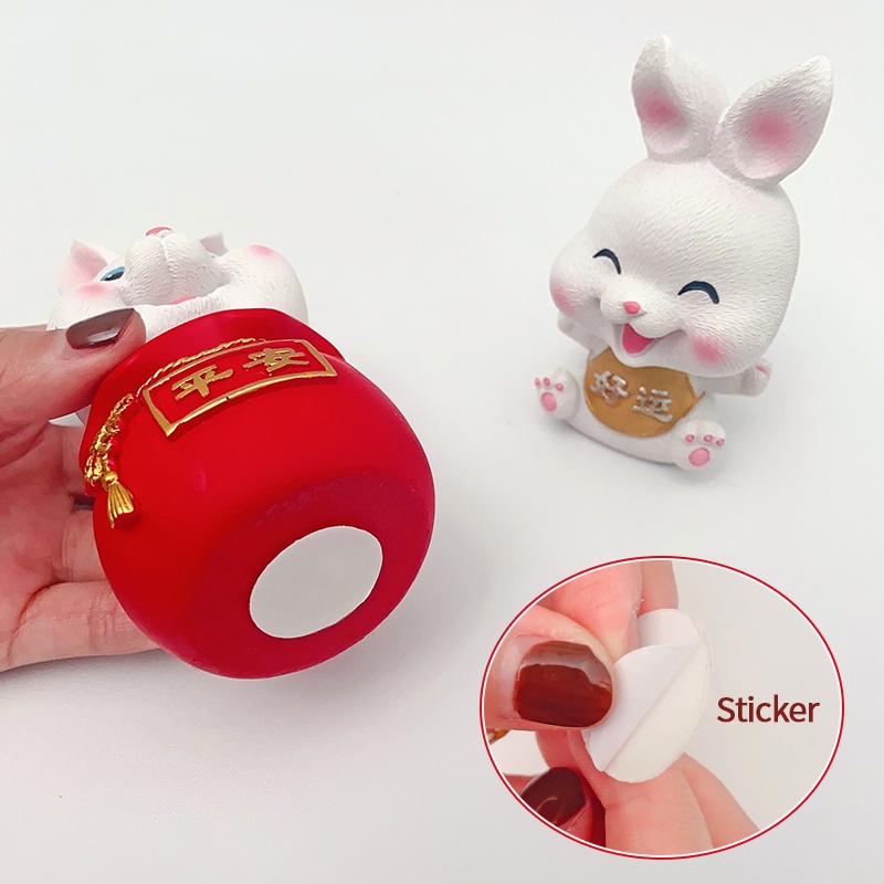 Đồ trang trí Chú Thỏ Hoạt Hình Mini Đáng Yêu Trang Trí Bàn Làm Việc Năm 2023