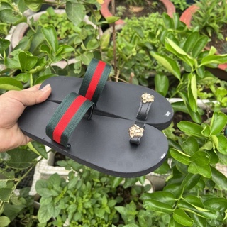 dép xỏ ngón nữ đế đen quai dù ( sandal chip chip )