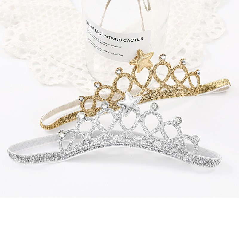 Cài tóc hình vương miện xinh xắn cho bé gái