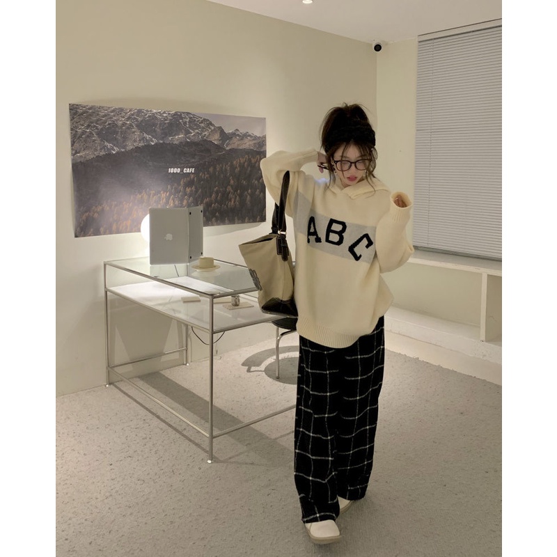 Áo sweater vải dày dễ phối đồ dùng mặc mùa thu đông dành cho nữ