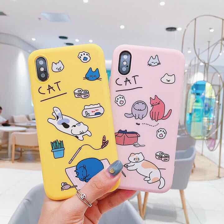 ốp lưng iphone Hàn Quốc CAT hình mèo dễ thương 😻 ốp iphone 7 plus 8 6 6s x xs xr xs max - a56