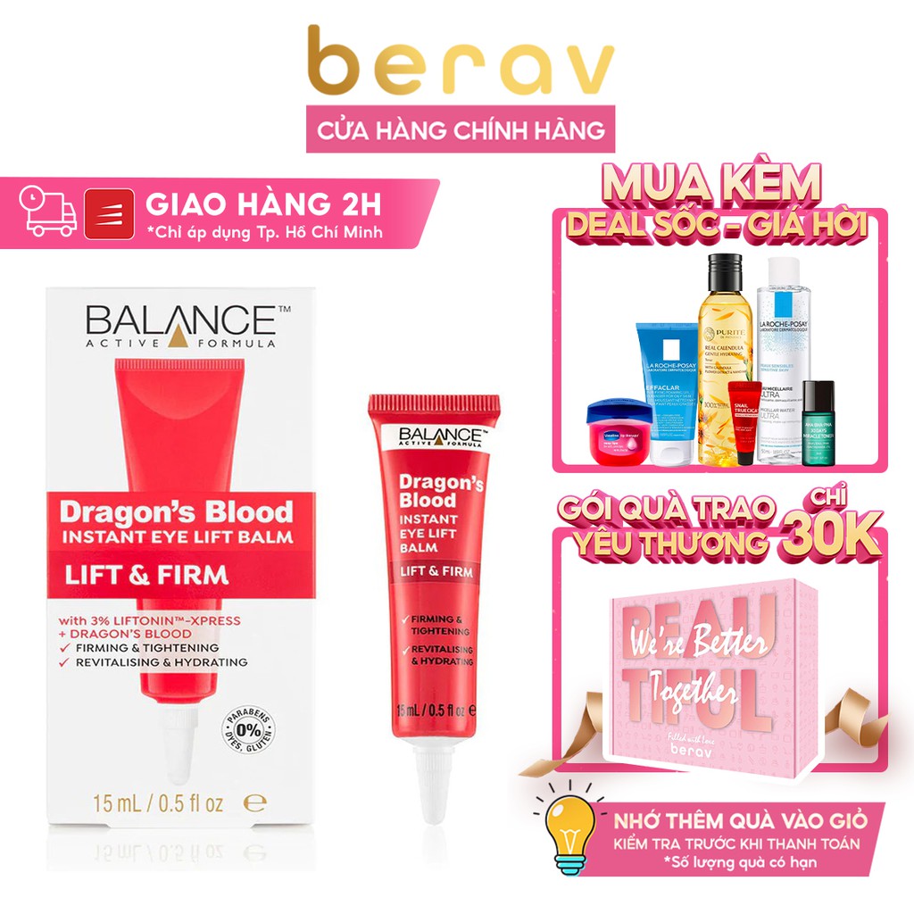 Kem Mắt Căng Da Tinh Chất Cây Máu Rồng Balance Active Formula Dragon's Blood Instant Eye Lift Balm 15ml