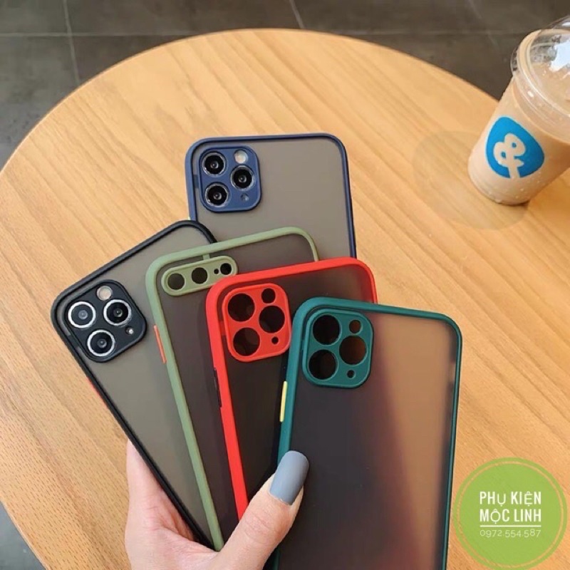 IPHONE 12 PRO MAX MINI 11 Xs MAX X XS 8PLUS 7PLUS 6PLUS 6 ỐP NHÁM + BẢO VỆ CAMERA CHỐNG SOCK , VA ĐẬP , BÁM VÂN TAY