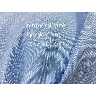 [vaihoa2015] Vải Linen cotton mềm mịn - May cho bé không ráp ngứa