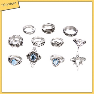 _Set 11 nhẫn đính đá phong cách cổ điển