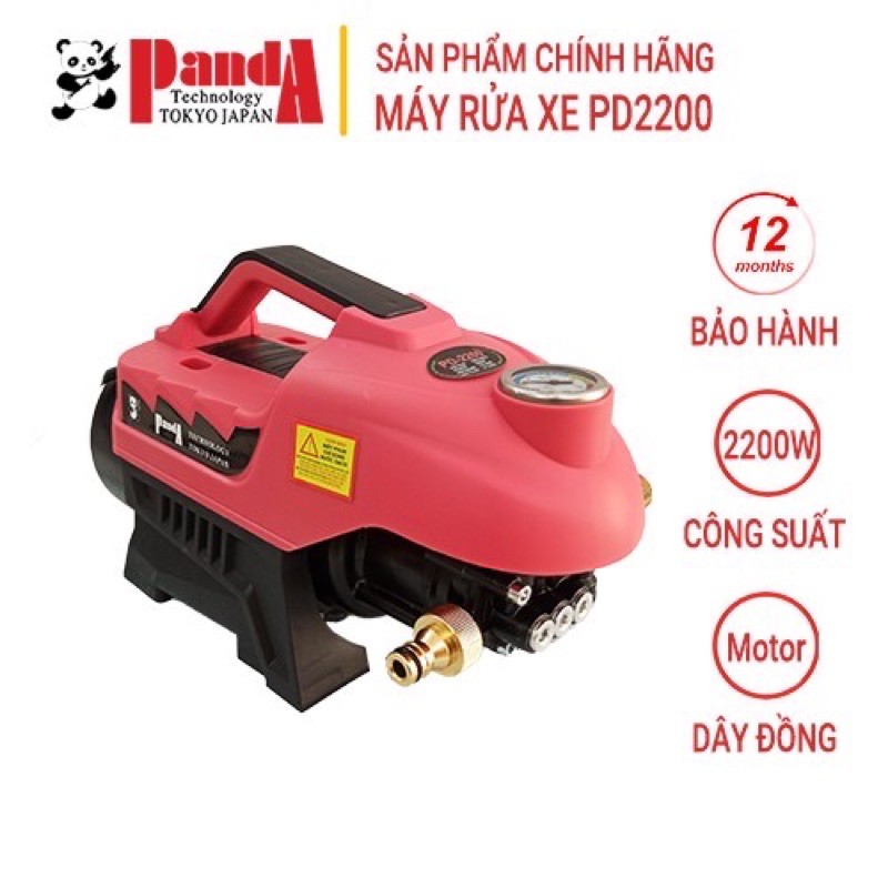 MÁY RỬA XE PANDA PD2200 BẢO HÀNH 12 THÁNG [ HÀNG CHÍNH HÃNG ] MÁY RỬA XE GIA ĐÌNH ÁP LỰC CAO