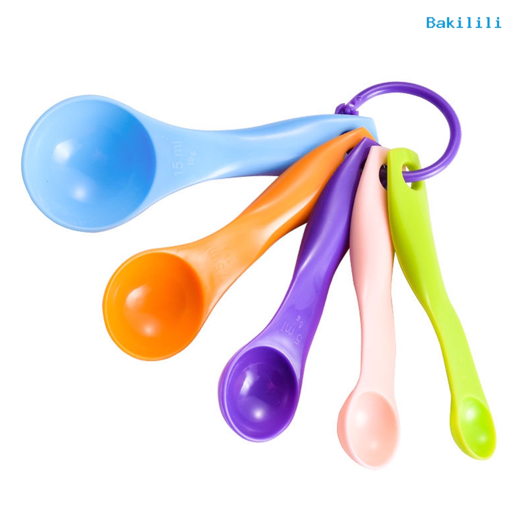 Bộ 5 Muỗng Đo Lường 2 Món 1 / 2.5 / 5 / 7.5 / 15g / ml Chuyên Dụng Cho Nhà Bếp