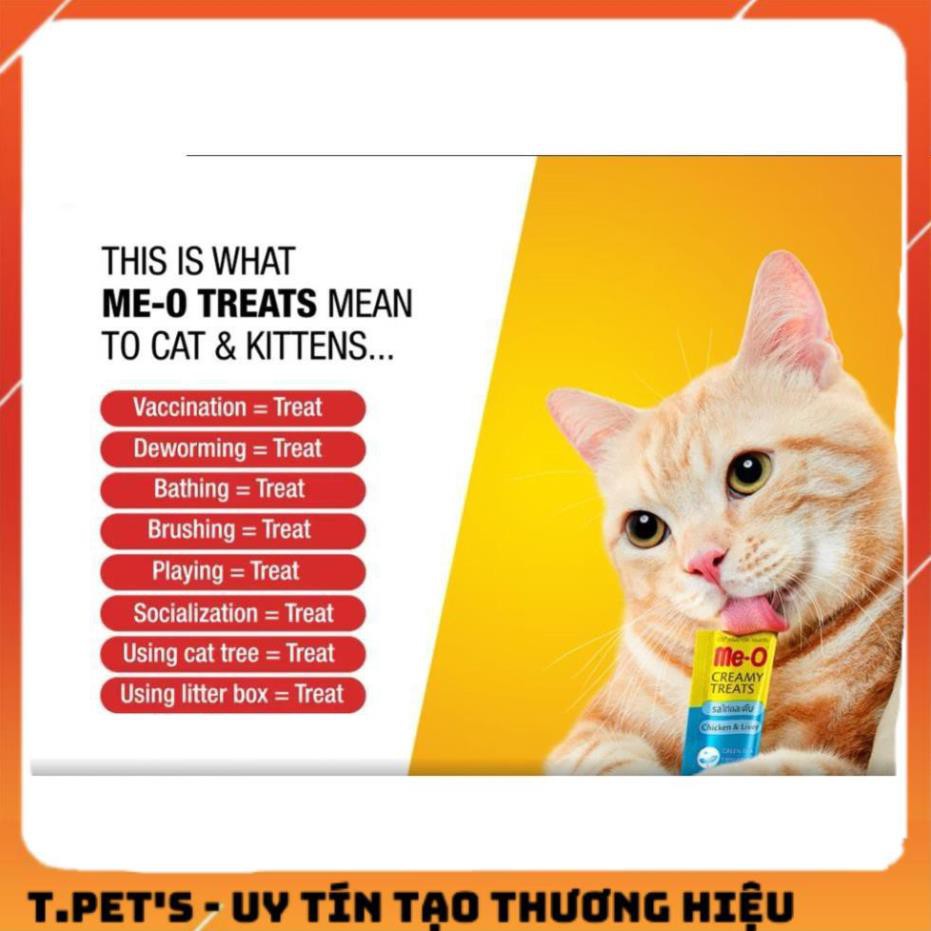 CREAMY TREAT (1 thanh 15gr) BÁNH THƯỞNG DẠNG KEM ME-O Pate súp thưởng cho mèo vâng lời