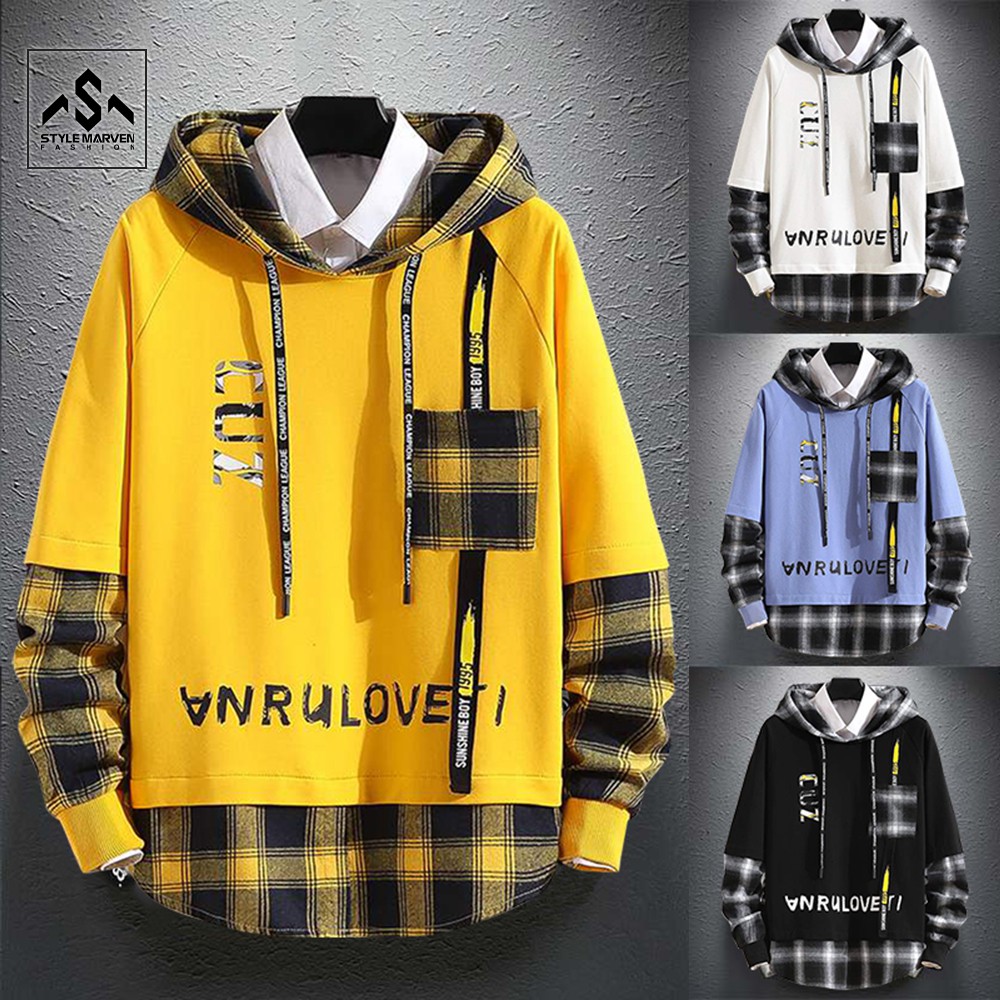 Áo hoodie nam mũ trùm in chữ kẻ sọc STYLE MARVEN áo nỉ thể thao năng động - TOP NAM 123