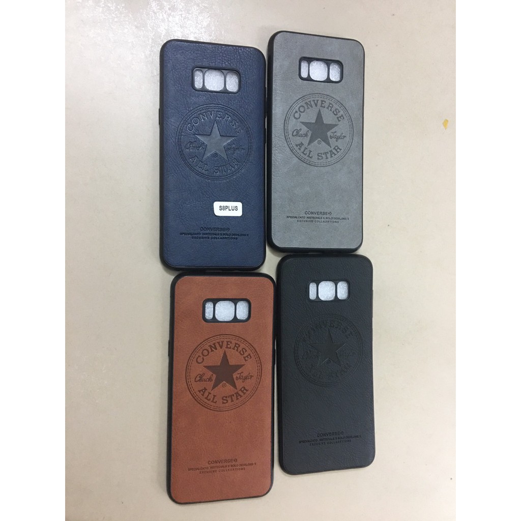 Ốp lưng cho Galaxy S8/ S8 Plus giả da Converse chống sốc siêu đẹp