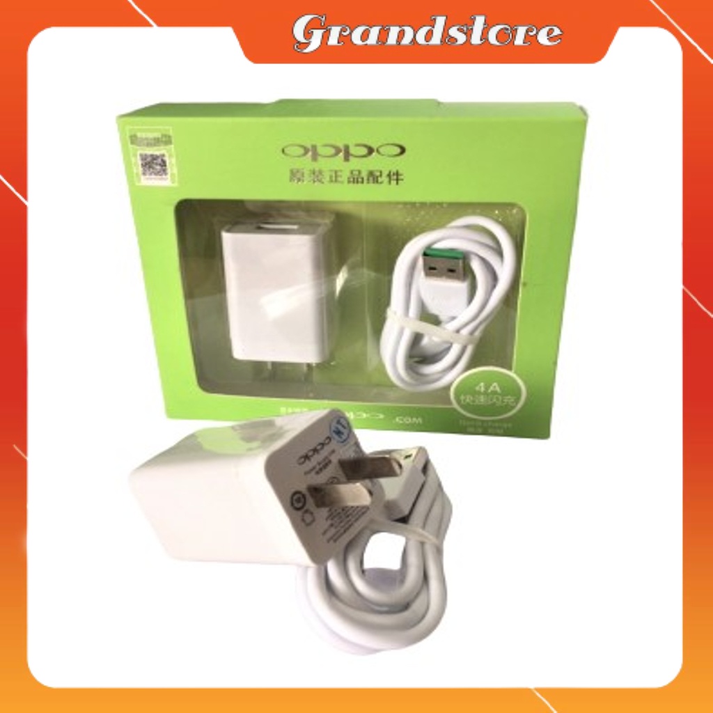 Bộ sạc OPPO B2 2A, 4A micro usb cho nhiều dòng điện thoại, máy tính bảng Android, bộ cốc và cáp sạc nhanh đa năng VOOC
