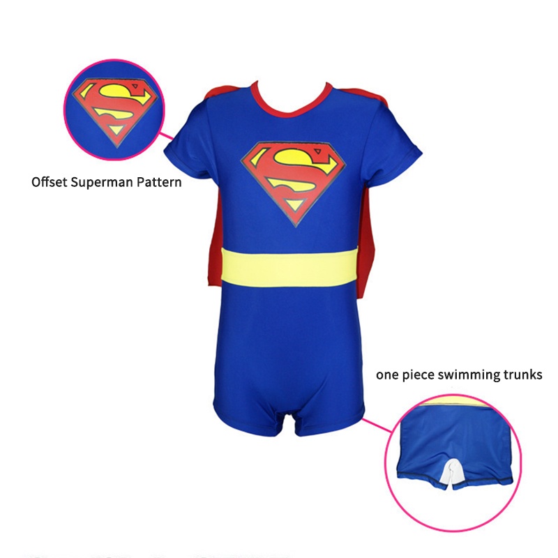 Bộ Đồ Bơi Liền Thân Chống Nắng Hình Siêu Nhân One Piece Cho Bé