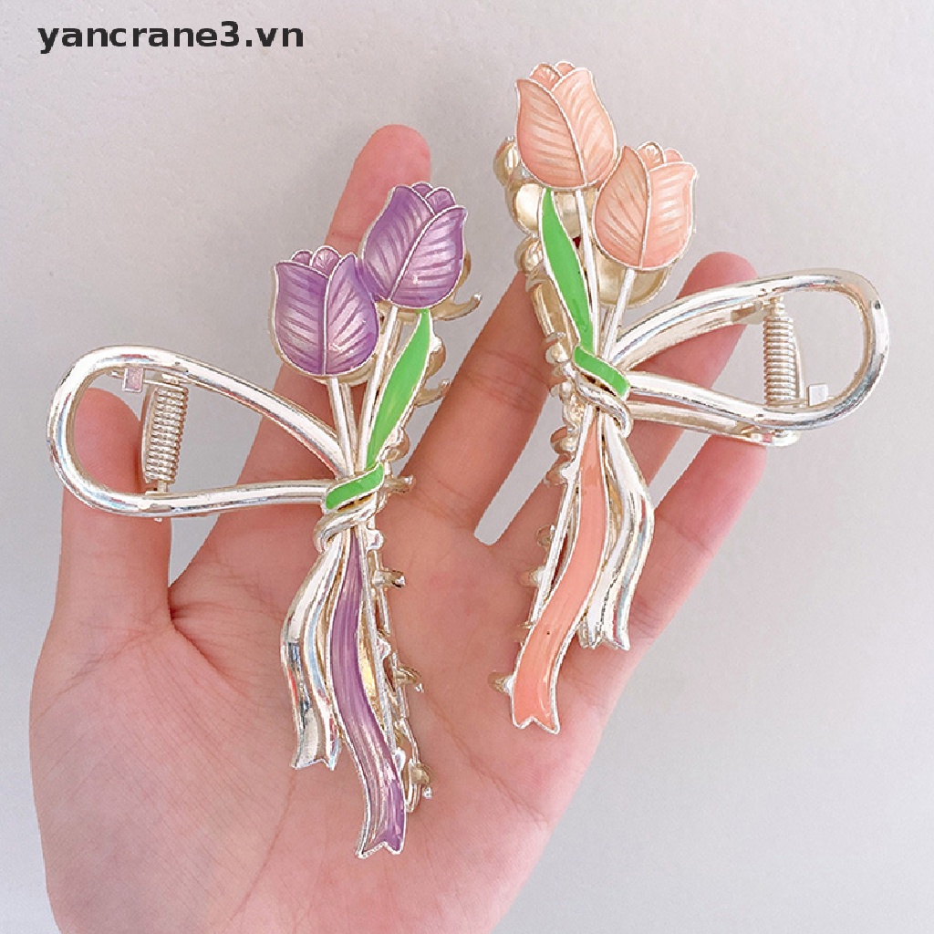 Kẹp Tóc Càng Cua Hình Hoa Tulip 3.vn Cho Nữ