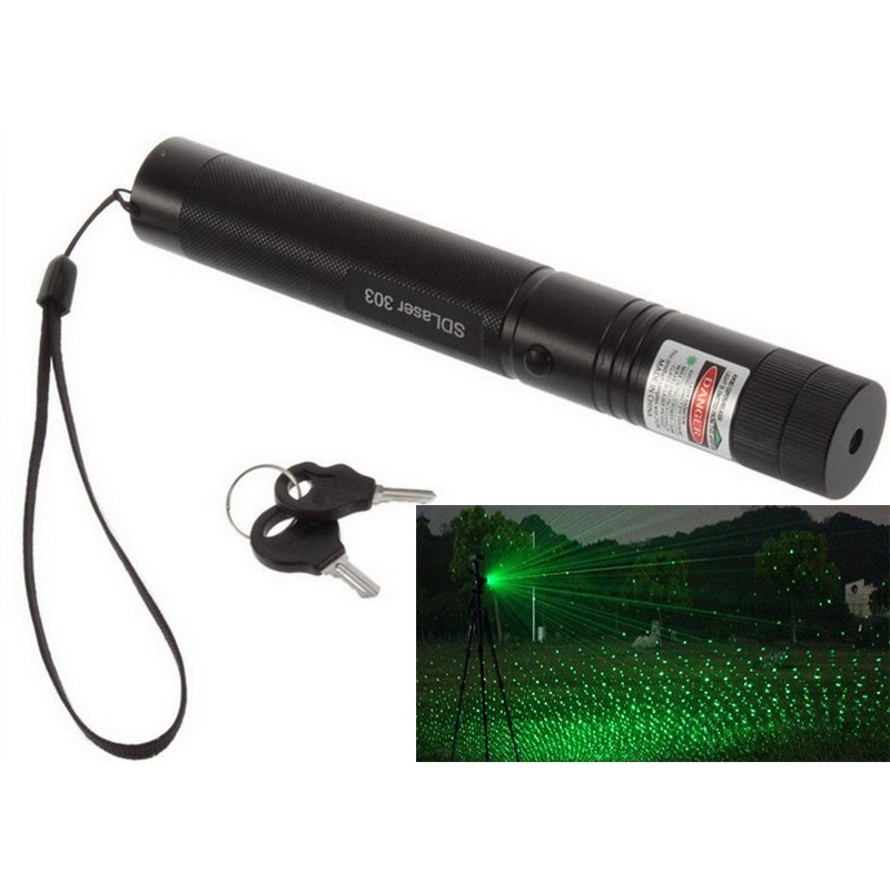 Đèn Laser 303   tia xanh/dỏ cực sáng chiếu xa 3km