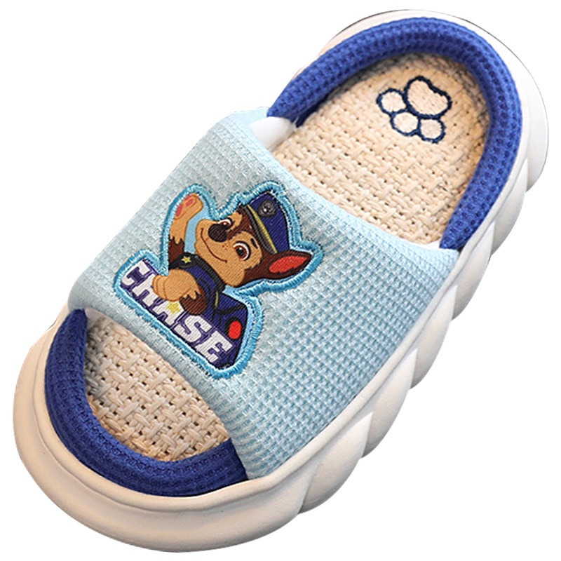 Dép AYUER mang trong nhà vải lanh đế chống trượt họa tiết hoạt hình Paw Patrol đáng yêu dành cho trẻ em